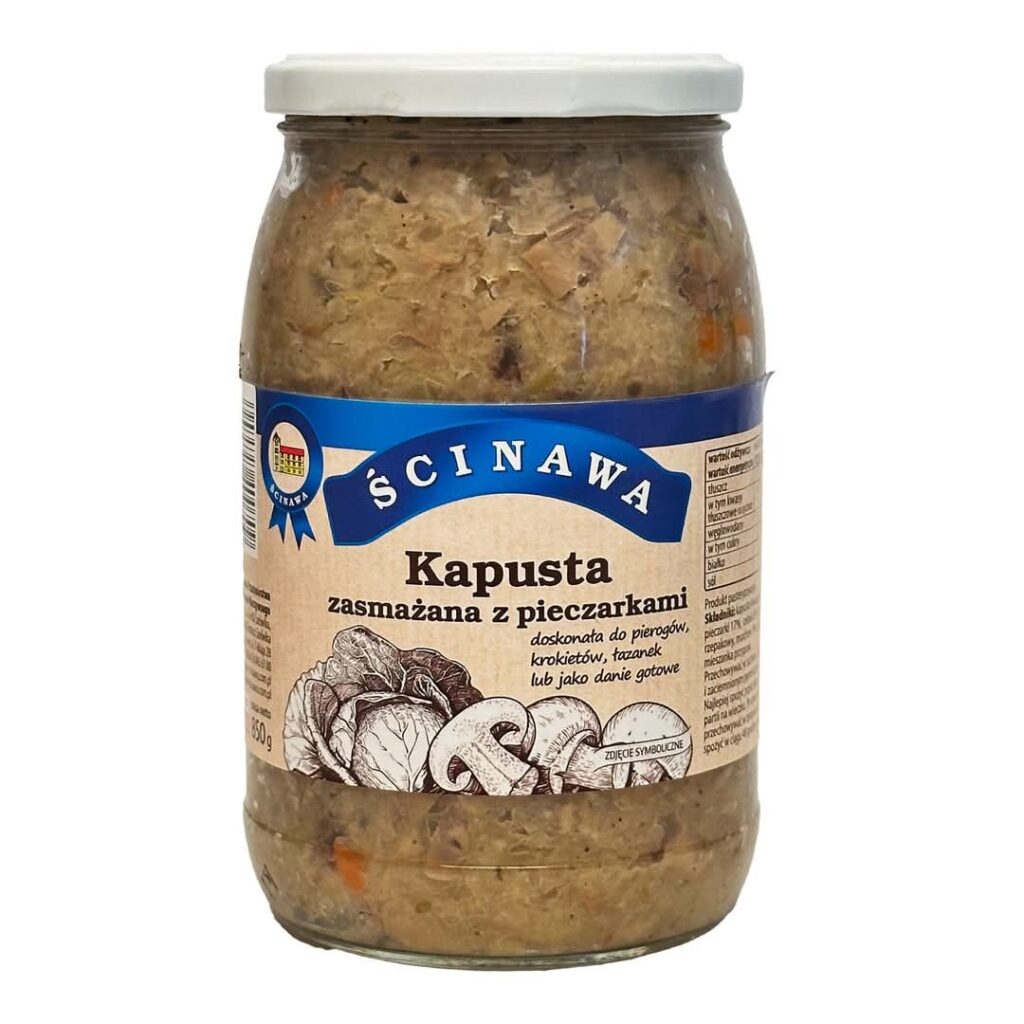 Kapusta zasmażana z pieczarkami