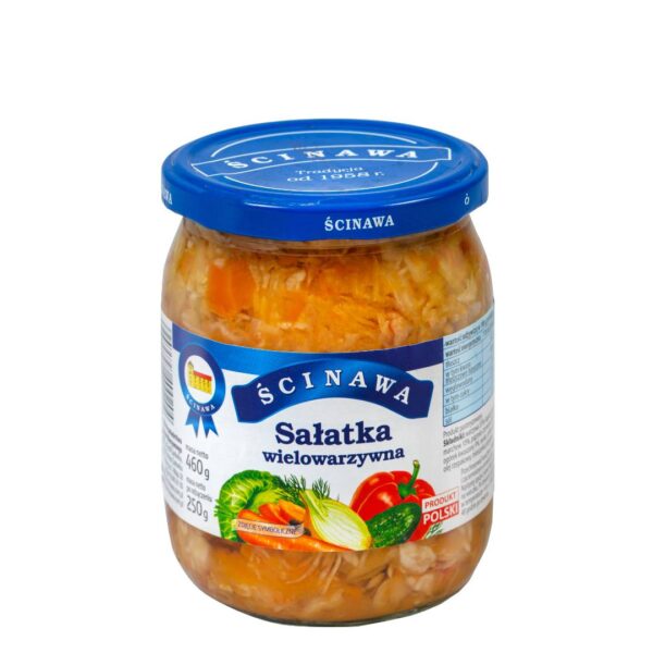 Sałatka wielowarzywna ŚCINAWA 460 g przód
