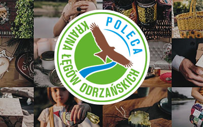 Kraina Łęgów Odrzańskich Poleca -Baner z logo